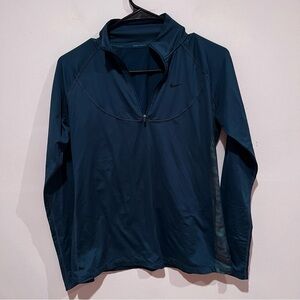 Nike Pro Women’s Teal Performance 1/3 Zip Pullover
